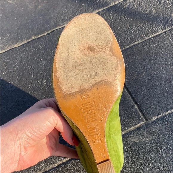 Luc Bergen green suede wedges - Picture 6 of 7